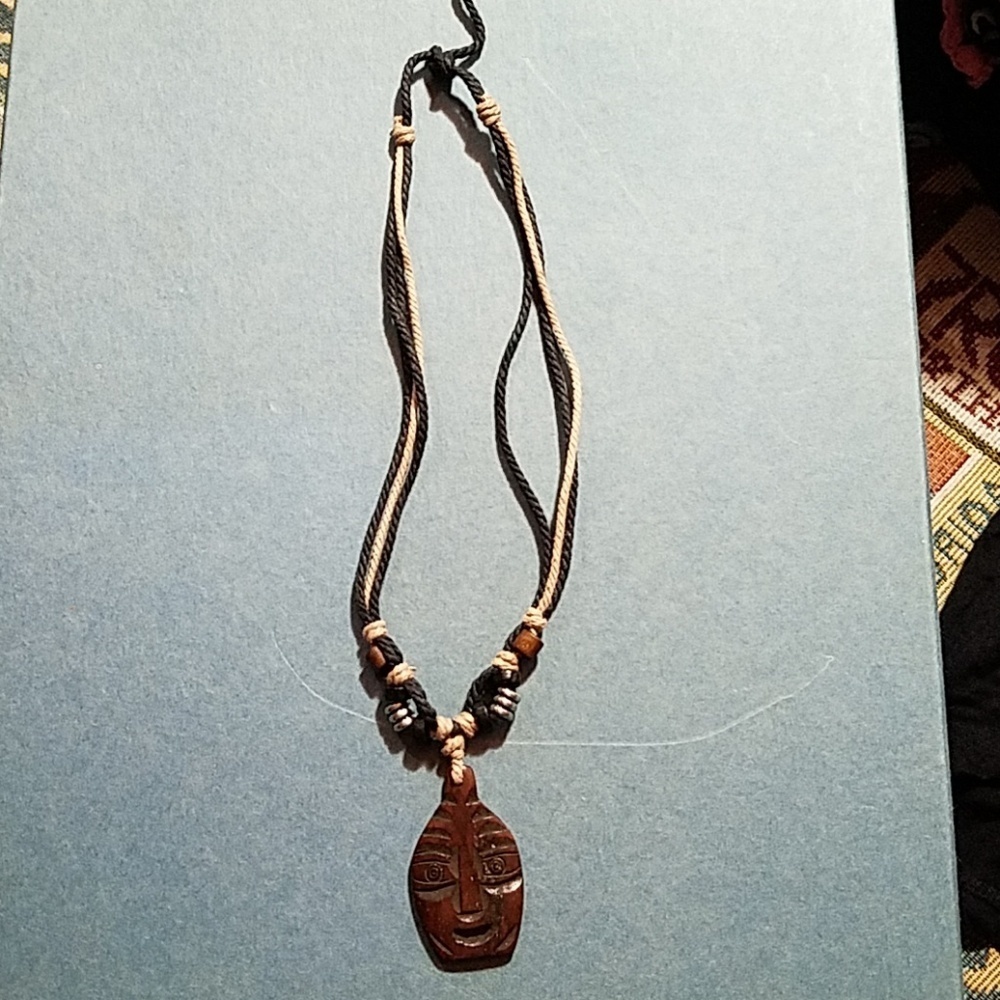 Natural Beaded Adjustable Necklace Handmade